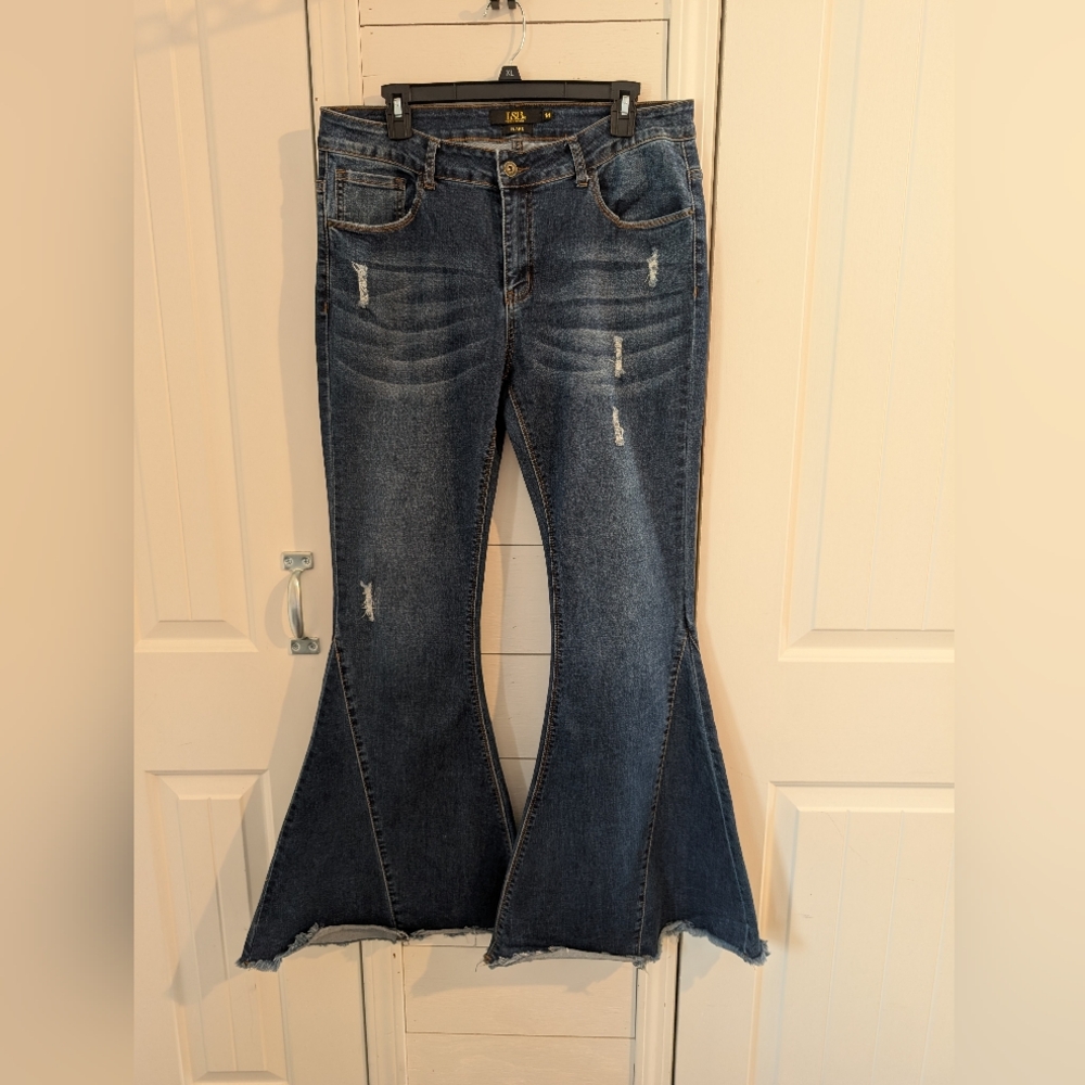 Lucky And Blessed Super Flare Bell Bottom Jeans